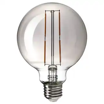 Ikea Molnart led bulb e26 120 lumen, globe gray clear glass, 4 offer