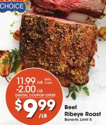 Kroger Beef ribeye roast offer
