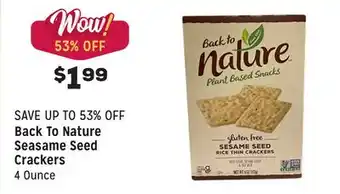 Grocery Outlet Seasame seed crackers offer