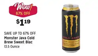 Grocery Outlet Java cold brew sweet blac offer