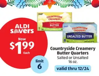 Aldi Countryside creamery butter quarters offer