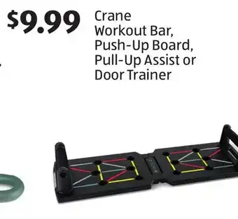 Aldi Crane workout bar, push-up board, pull-up assist or door trainer offer