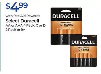 Rite Aid Select duracell offer
