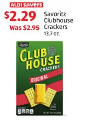 Aldi Savoritz clubhouse crackers offer