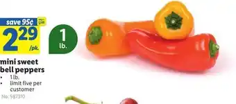 Lidl Mini sweet bell peppers offer