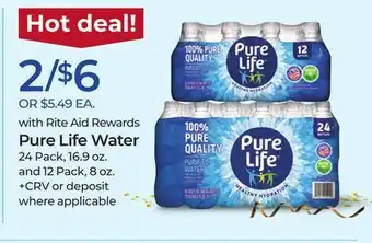 Rite Aid Pure life water offer