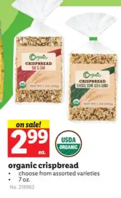 Lidl Organic crispbread offer