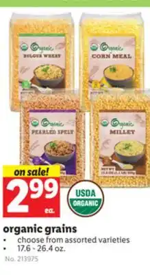 Lidl Organic grains offer