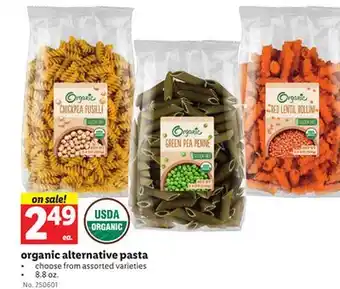 Lidl Organic alternative pasta offer
