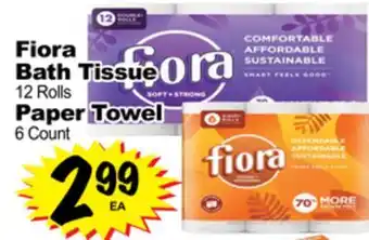 Superior Grocers Fiora bath tissue 12 rolls paper towel 6 count offer