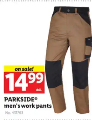 Lidl Parkside men's work pants offer