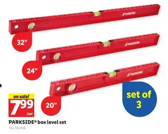 Lidl Parkside box level set offer