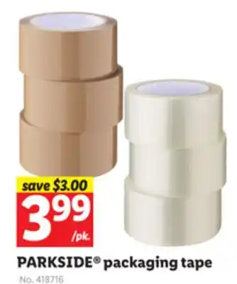 Lidl Parkside packaging tape offer
