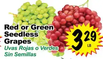 Superior Grocers Red or green seedless grapes offer