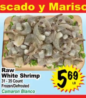 Superior Grocers Raw white shrimp offer