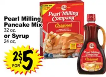 Superior Grocers Pearl milling pancake mix 32 oz. or syrup 24 oz offer