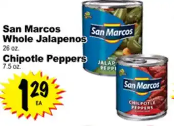 Superior Grocers San marcos whole jalapenos 26 oz. chipotle peppers 7.5 oz offer