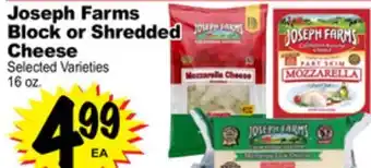Superior Grocers Joseph farms block or shredded cheese offer