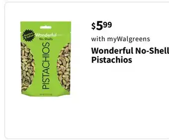 Walgreens Wonderful no-shell pistachios offer