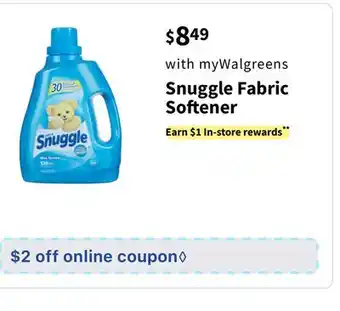 Walgreens Snuggle fabric softener offer