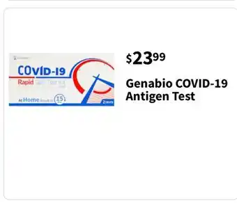 Walgreens Genabio covid-19 antigen test offer