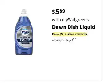 Walgreens Dawn dish liquid offer