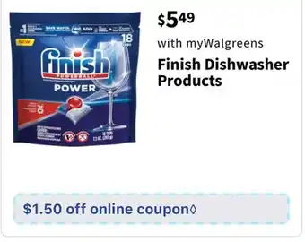 Walgreens Finish dishwasher products offer