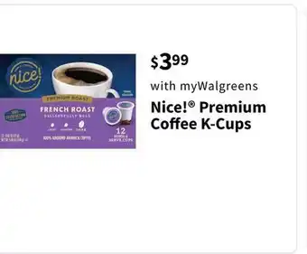 Walgreens Nice! premium coffee k-cups offer