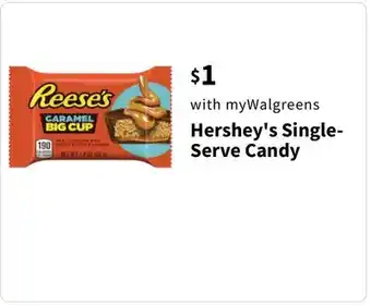 Walgreens Hershey's single- serve candy offer