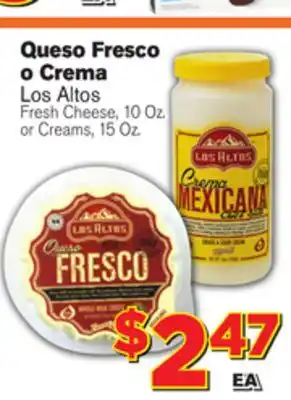 El Super Fresh Fresh cheese, 10 oz. or creams, 15 oz offer