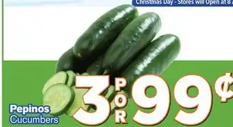 El Super Fresh Pepinos cucumbers offer