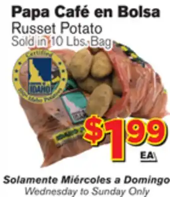 El Super Fresh Russet potato offer