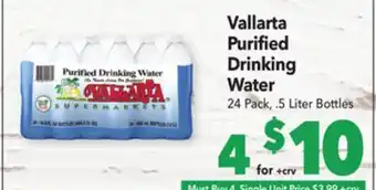 Vallarta Supermarkets Vallarta purified drinking water offer