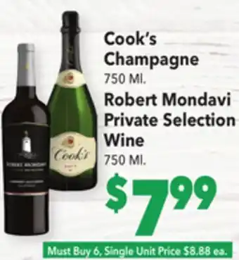 Vallarta Supermarkets Cook's champagne offer
