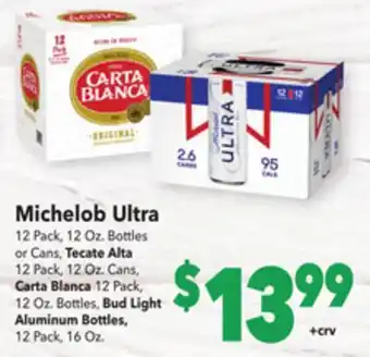Vallarta Supermarkets Michelob ultra offer