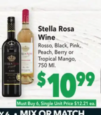 Vallarta Supermarkets Stella rosa wine offer