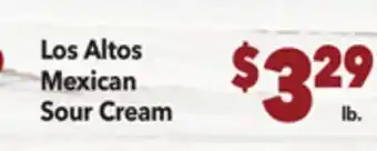 Vallarta Supermarkets Los altos mexican sour cream offer