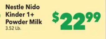 Vallarta Supermarkets Nestle nido kinder 1 + powder milk offer