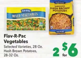 Vallarta Supermarkets Flav-r-pac vegetables offer