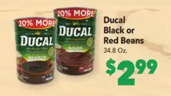 Vallarta Supermarkets Ducal black or red beans offer