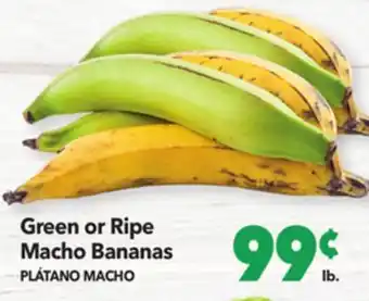 Vallarta Supermarkets Green or ripe macho bananas/ plátano macho offer