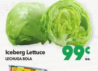 Vallarta Supermarkets Iceberg lettuce/lechuga bola offer
