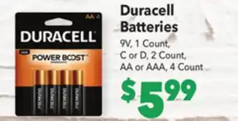 Vallarta Supermarkets Duracell batteries offer