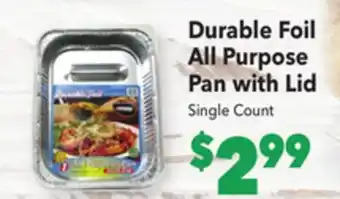 Vallarta Supermarkets Durable foil all purpose pan with lid offer