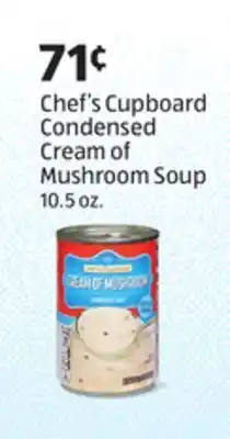 Aldi Chef's cupboard condensed cream of mushroom soup offer