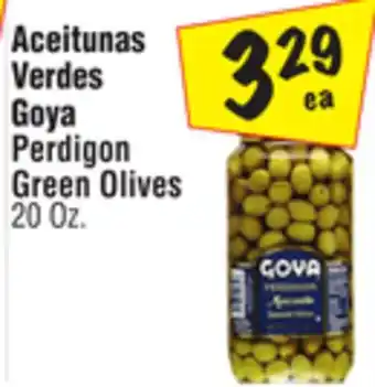 El Super Perdigon green olives offer