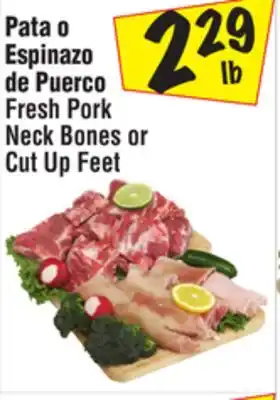 El Super Fresh pork neck bones or cut up feet offer