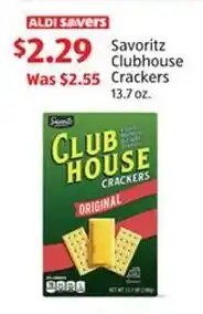 Aldi Savoritz Clubhouse Crackers offer