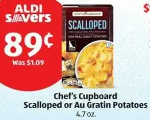 Aldi Chef's Cupboard Scalloped or Au Gratin Potatoes offer