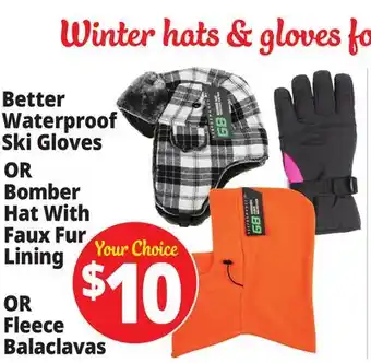 Ocean State Job Lot Winter accessories offer